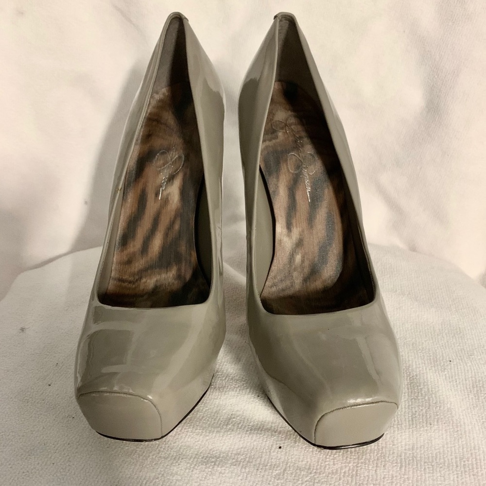 COPY - Jessica Simpson Landy Gray Patent Heels